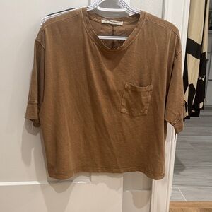 We The Free Tan T-Shirt with Pocket